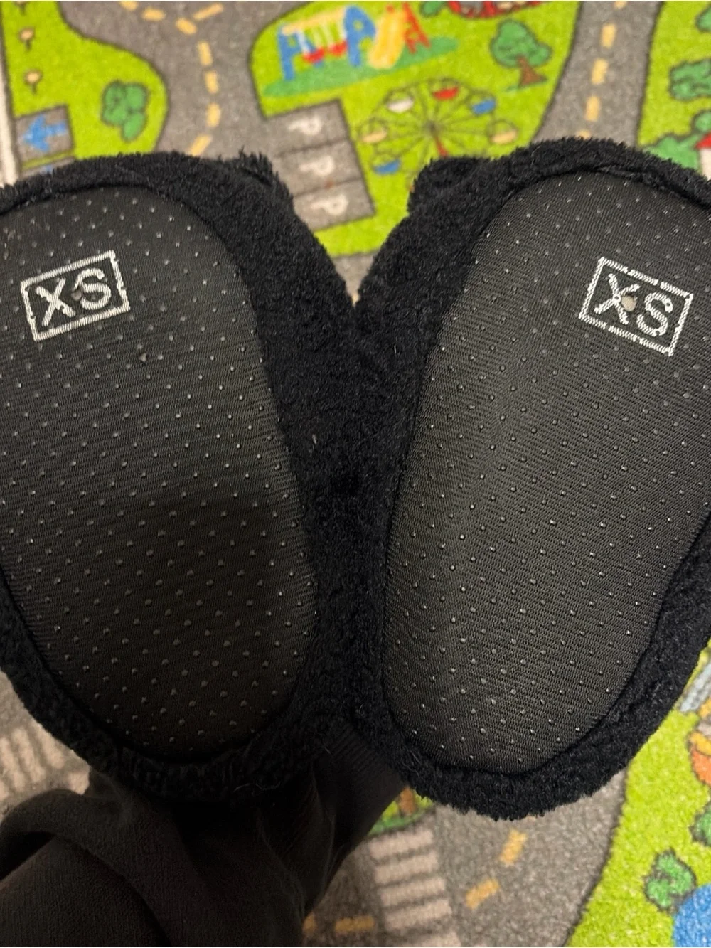 Black Cat Plush Kids Slippers - Size XS (7/8)